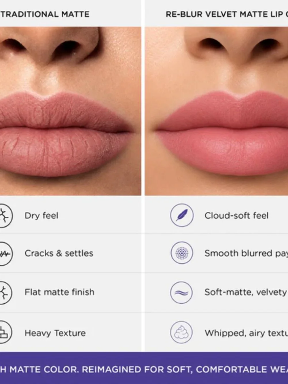 Haleys Re-blur Velvet Matte Lip Cream - Petal, NIB, 3.8g